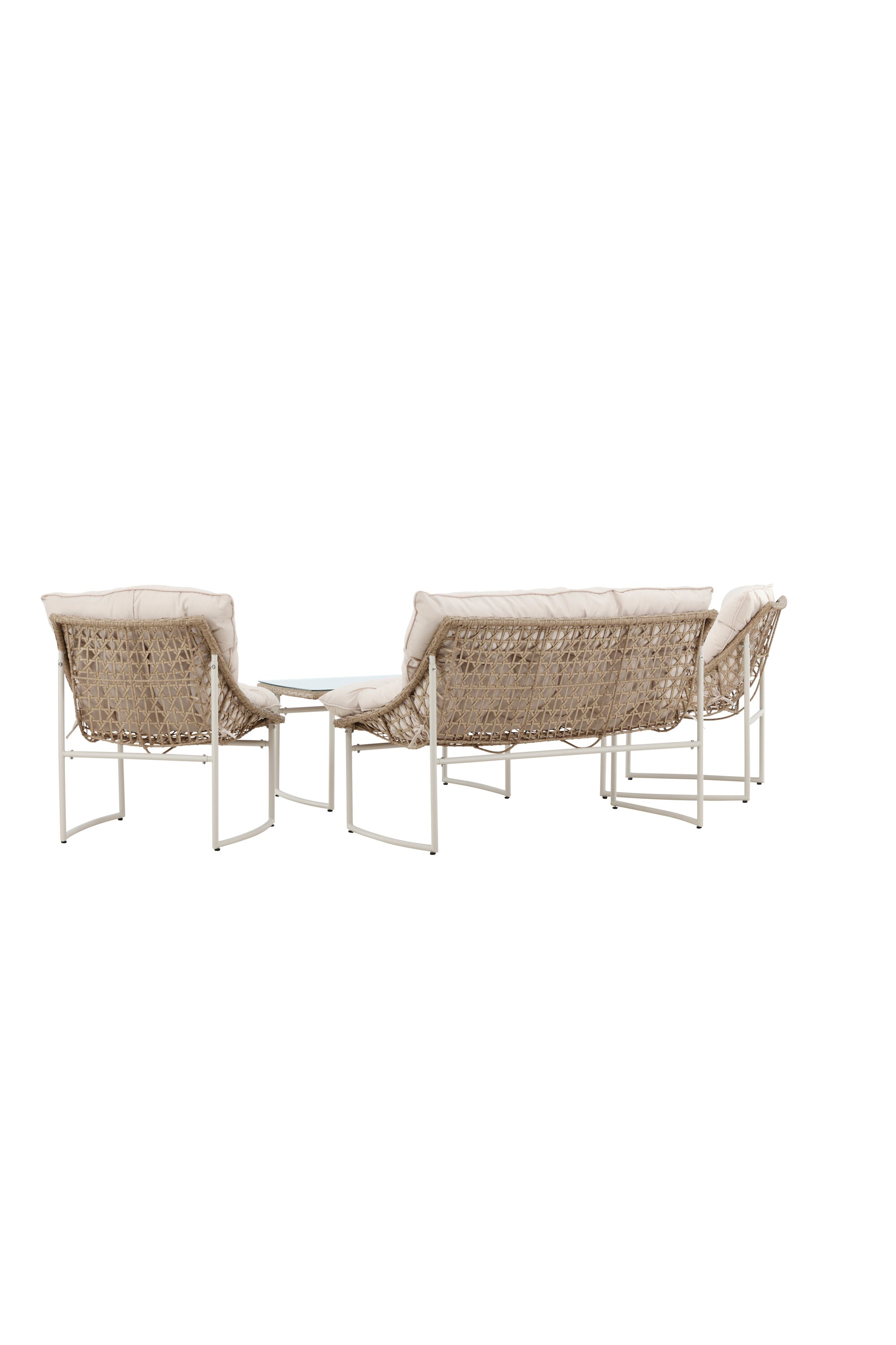 Das Tina Outdoor Sofa-Set von Venture Home kombiniert modernes Design mit Komfort für Ihre Outdoor-Entspannung.