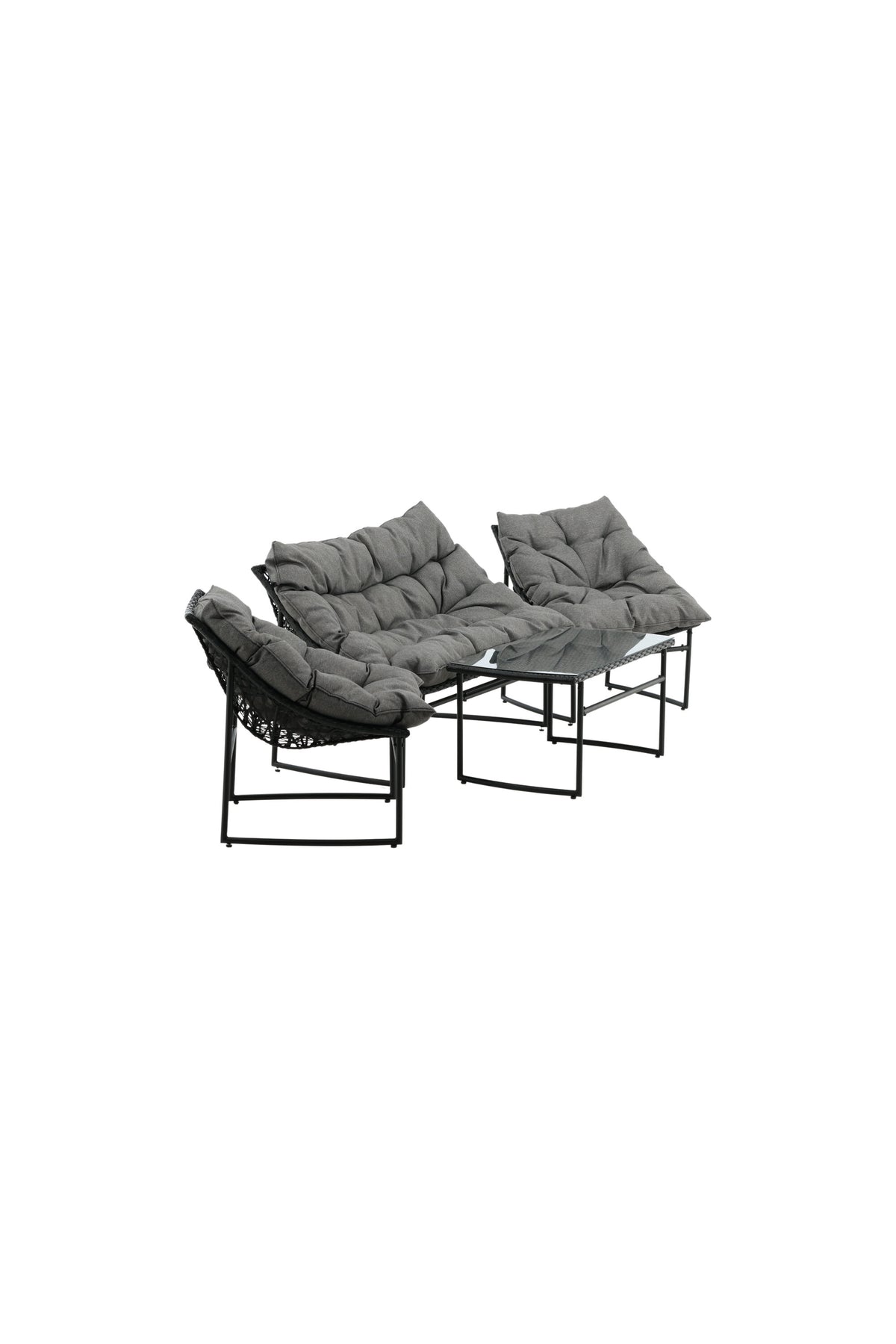 Tina Outdoor Sofa-Set in Schwarz präsentiert im Onlineshop von KAQTU Design AG. Loungeset ist von Venture Home