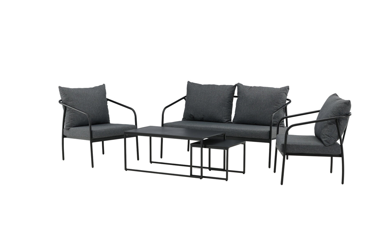 Sopot Sofagarnitur in Schwarz präsentiert im Onlineshop von KAQTU Design AG. Loungeset ist von Venture Home