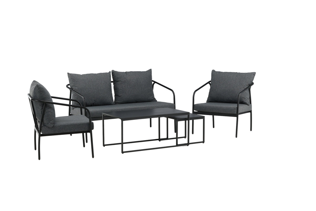 Sopot Sofagarnitur in Schwarz präsentiert im Onlineshop von KAQTU Design AG. Loungeset ist von Venture Home
