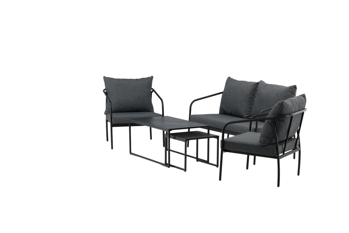 Sopot Sofagarnitur in Schwarz präsentiert im Onlineshop von KAQTU Design AG. Loungeset ist von Venture Home