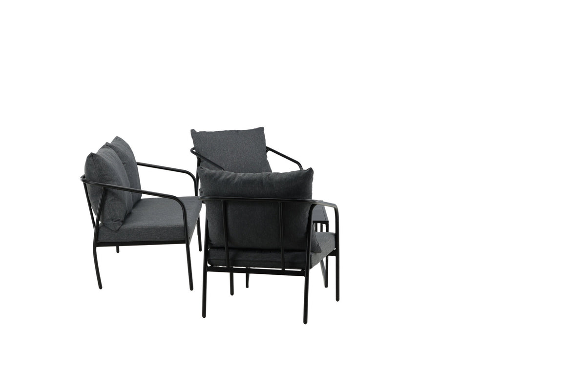 Sopot Sofagarnitur in Schwarz präsentiert im Onlineshop von KAQTU Design AG. Loungeset ist von Venture Home