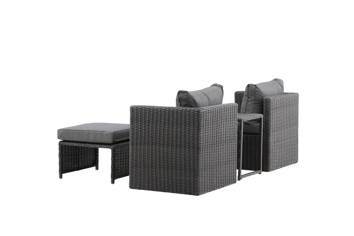 Quad Lounge Outdoorset 63cm in Schwarz präsentiert im Onlineshop von KAQTU Design AG. Loungeset ist von Venture Home
