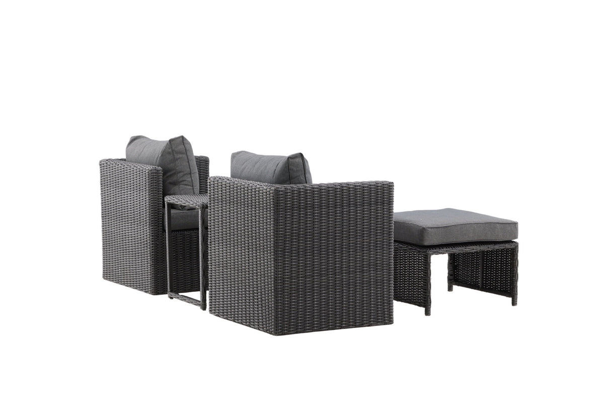 Quad Lounge Outdoorset 63cm in Schwarz präsentiert im Onlineshop von KAQTU Design AG. Loungeset ist von Venture Home