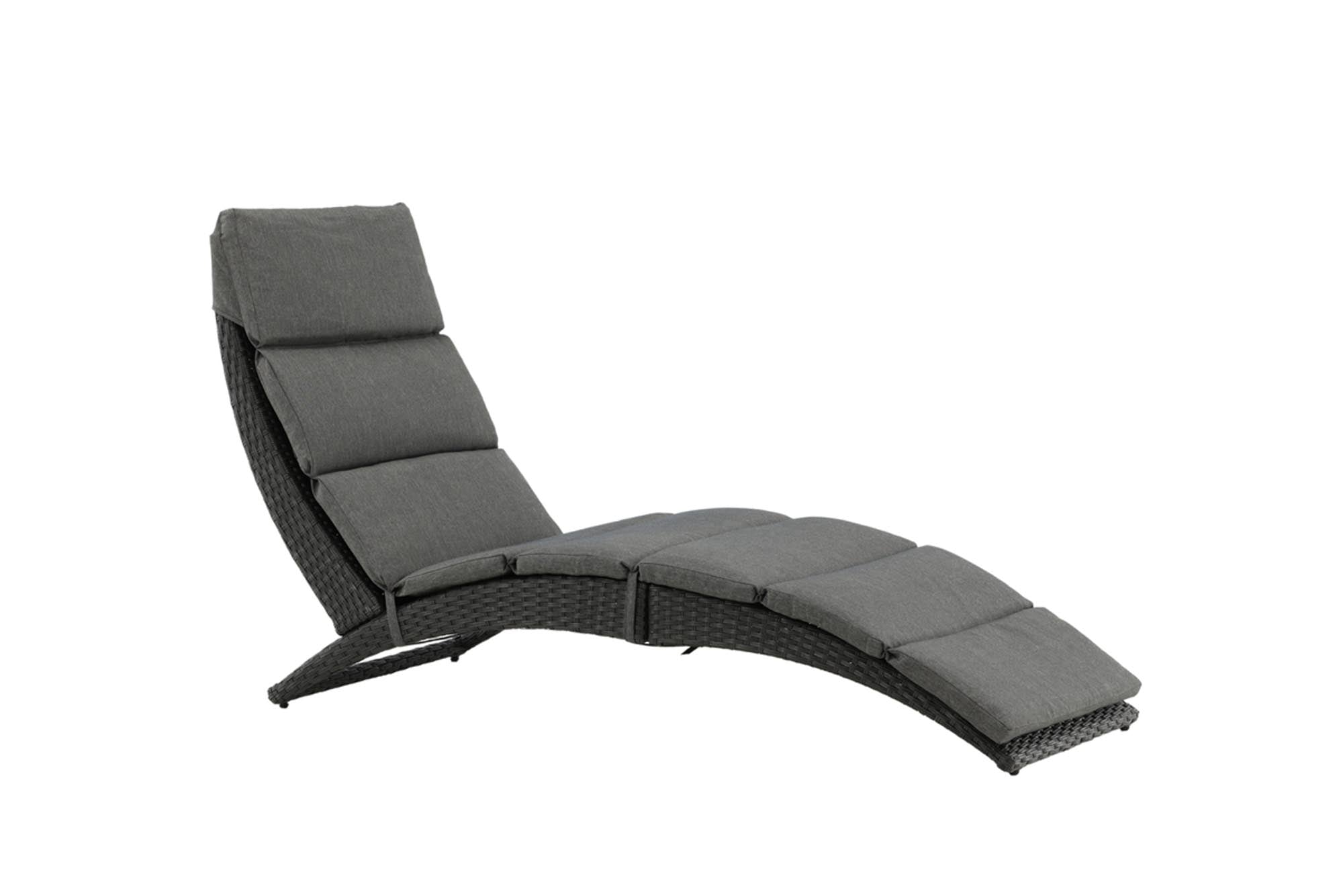 Archie Sun Lounge in Schwarz präsentiert im Onlineshop von KAQTU Design AG. Liegestuhl ist von Venture Home