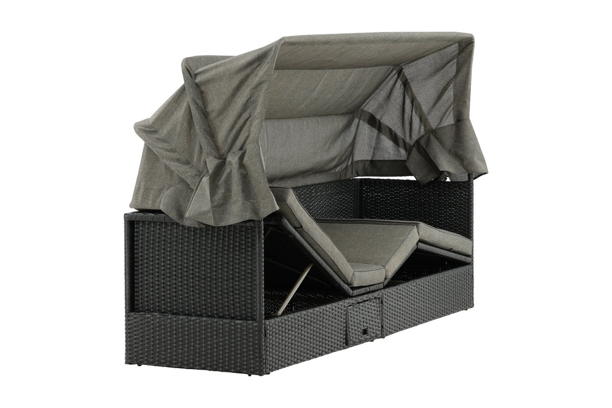 Nopy Sun Lounge in Schwarz präsentiert im Onlineshop von KAQTU Design AG. Loungeset ist von Venture Home