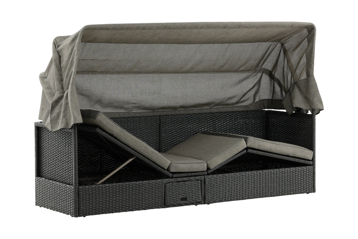 Nopy Sun Lounge in Schwarz präsentiert im Onlineshop von KAQTU Design AG. Loungeset ist von Venture Home