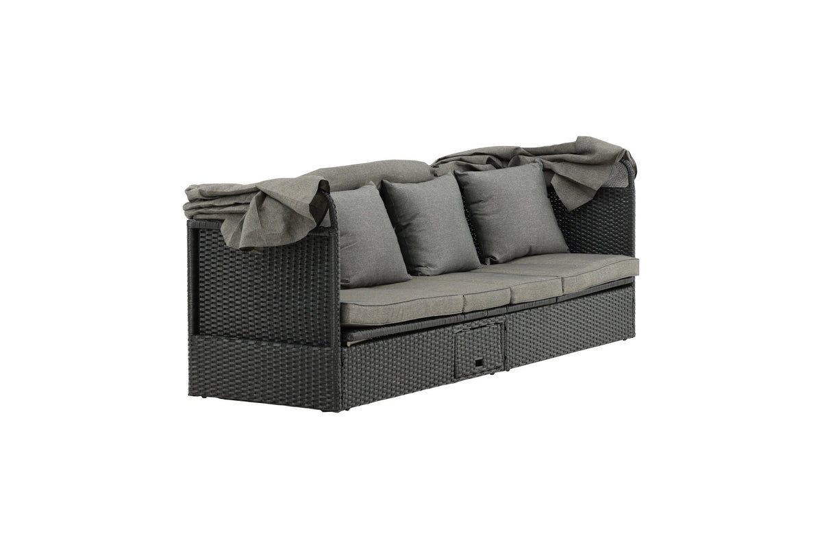 Nopy Sun Lounge in Schwarz präsentiert im Onlineshop von KAQTU Design AG. Loungeset ist von Venture Home