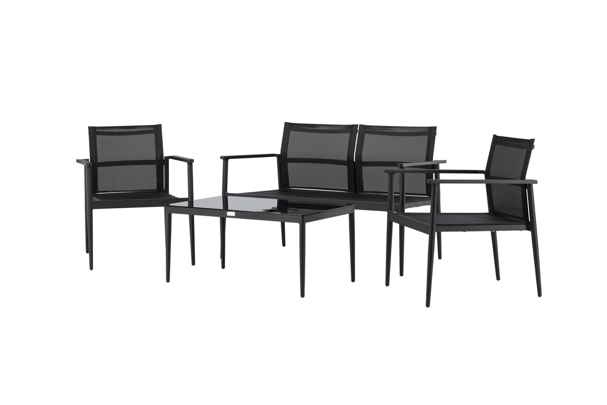 Break Sofa Outdoorset 90cm in Schwarz präsentiert im Onlineshop von KAQTU Design AG. Loungeset ist von Venture Home