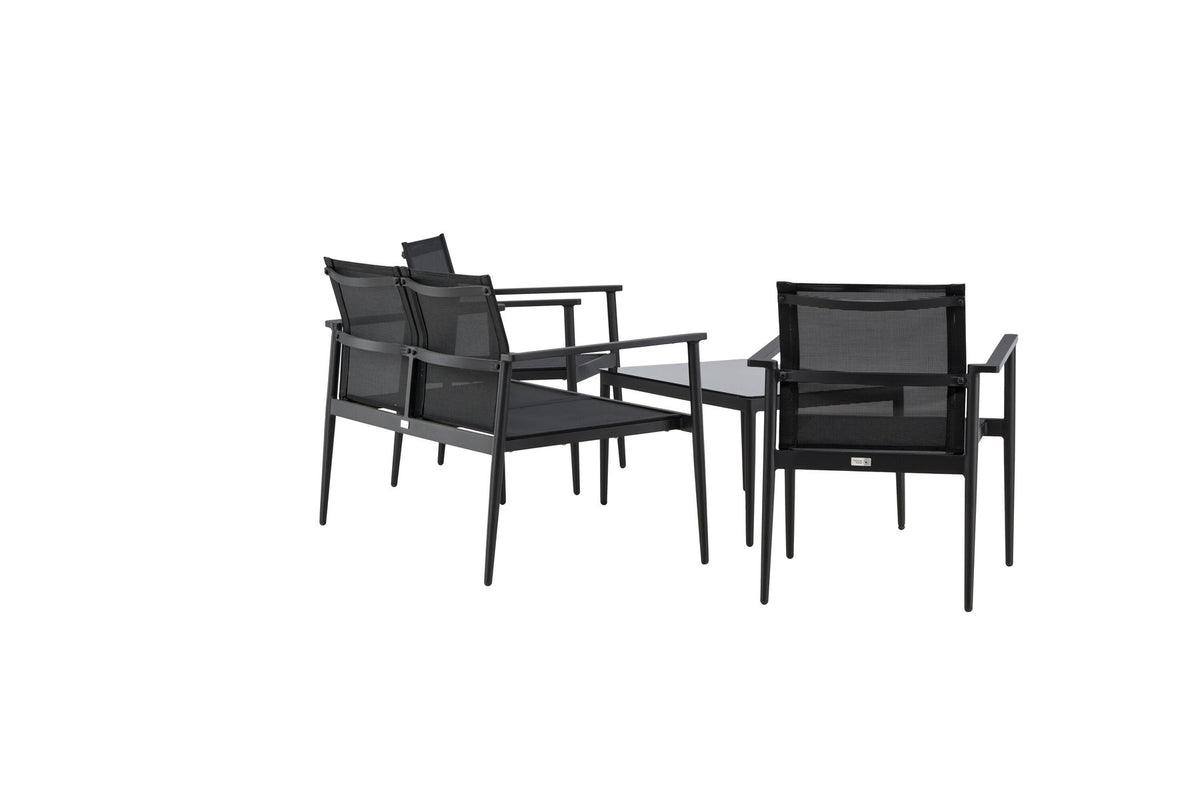 Break Sofa Outdoorset 90cm in Schwarz präsentiert im Onlineshop von KAQTU Design AG. Loungeset ist von Venture Home