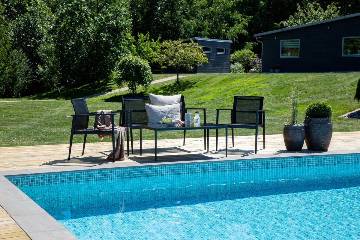 Break Sofa Outdoorset 90cm in Schwarz präsentiert im Onlineshop von KAQTU Design AG. Loungeset ist von Venture Home
