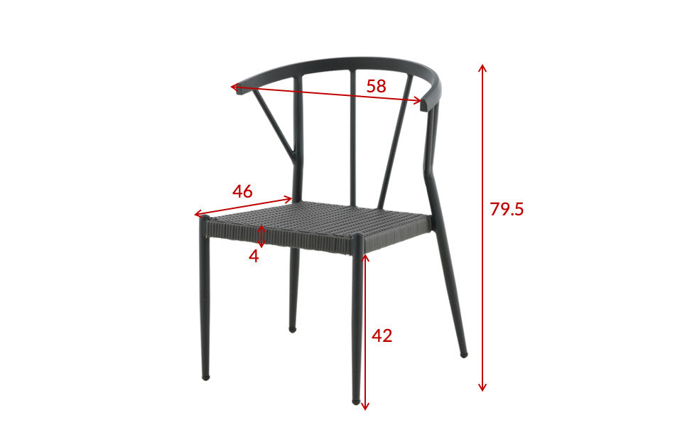 Stina Stuhl in Schwarz präsentiert im Onlineshop von KAQTU Design AG. Gartenstuhl ist von Venture Home