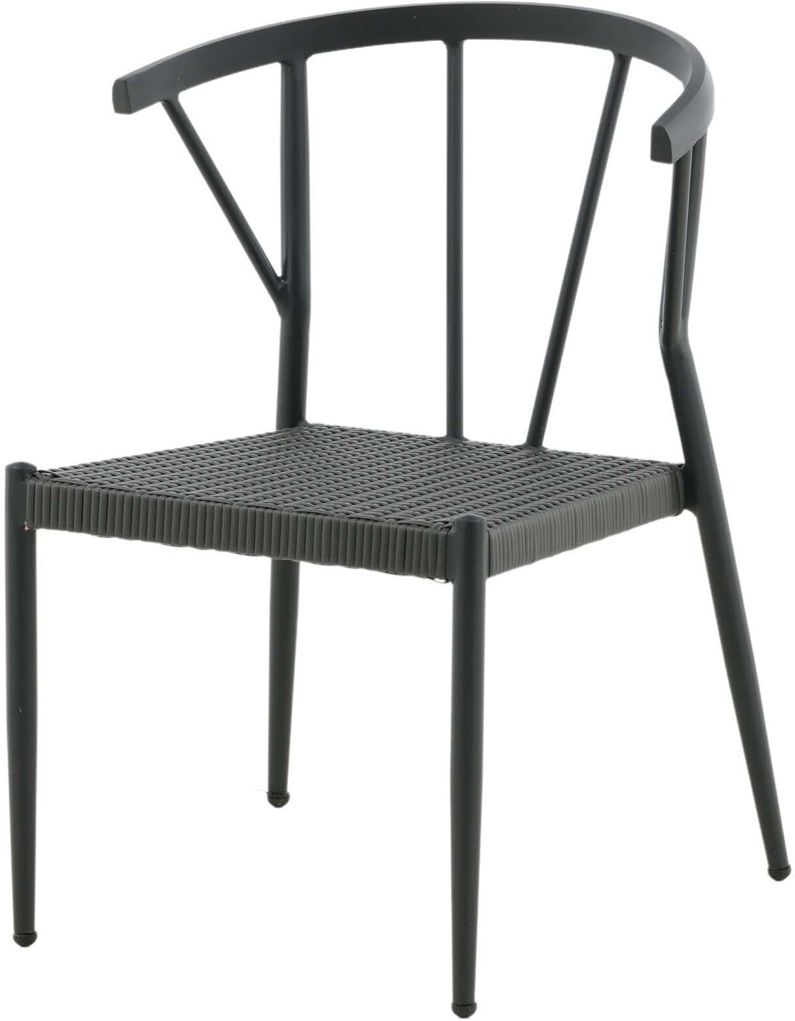 Stina Stuhl von Venture Home: Eleganter Gartenstuhl aus Aluminium und Rattan, ideal für Komfort und Stil im Freien.