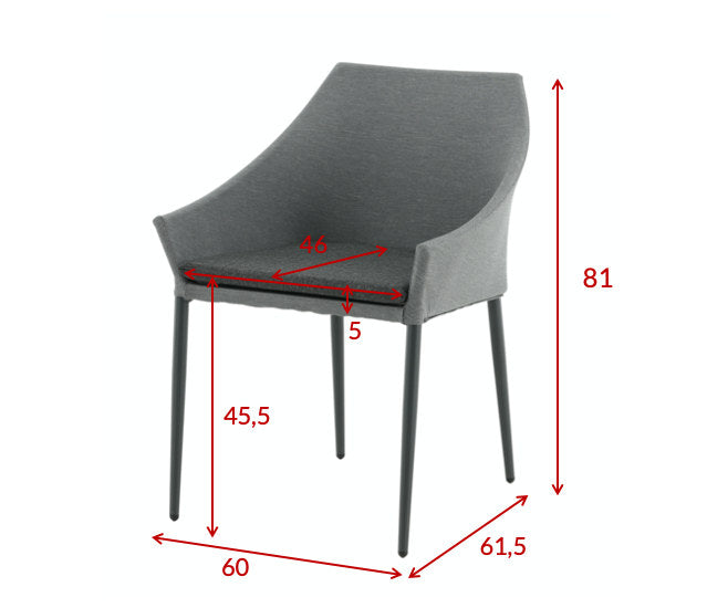Spoga Stuhl in Schwarz/Grau präsentiert im Onlineshop von KAQTU Design AG. Gartenstuhl ist von Venture Home