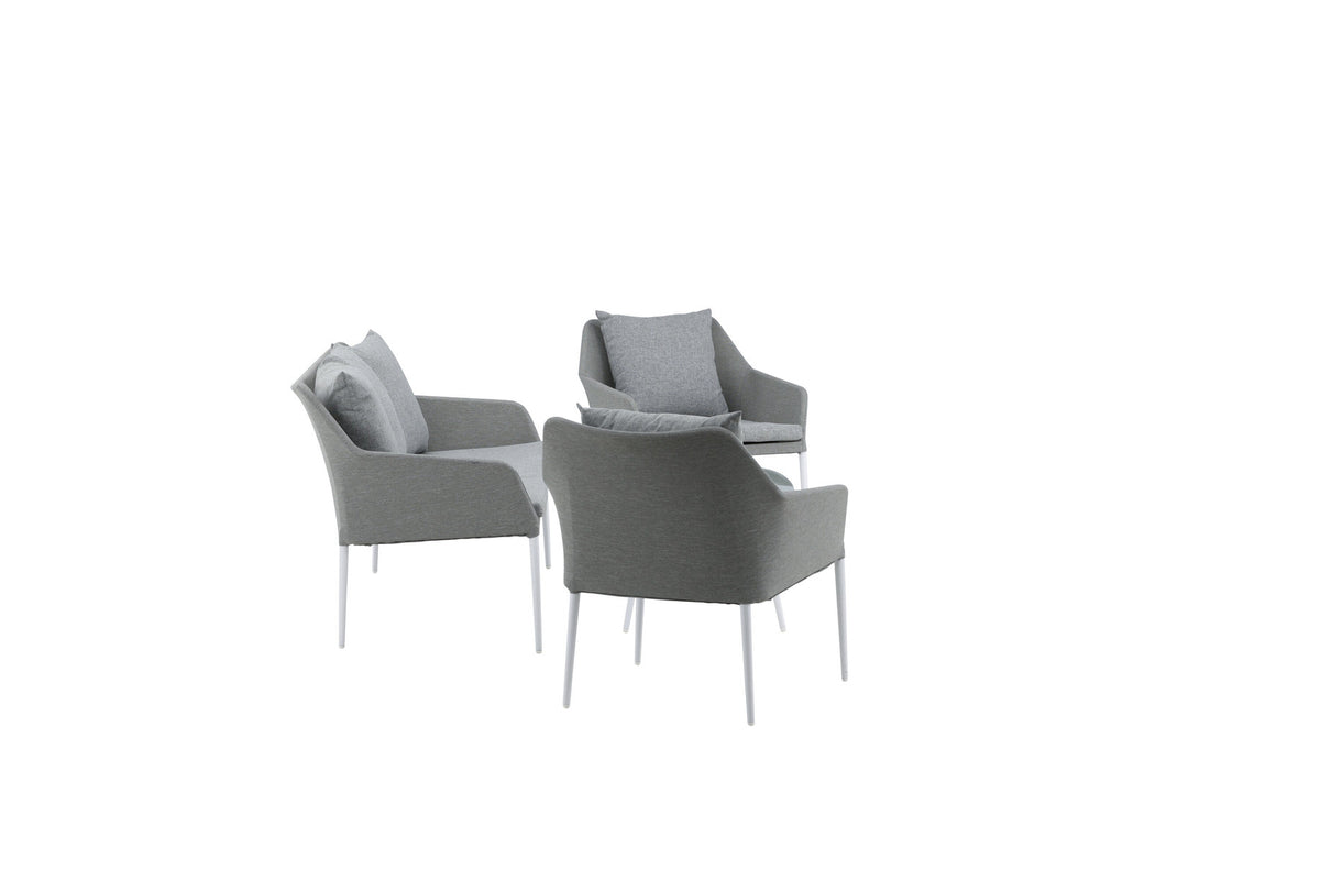 Spoga Sofagarnitur in Weiss/Grau präsentiert im Onlineshop von KAQTU Design AG. Loungeset ist von Venture Home