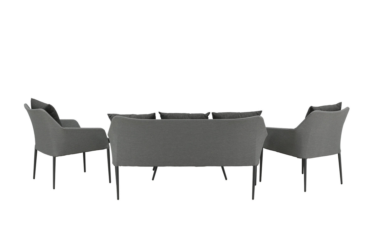 Spoga Sofagarnitur in Schwarz/Grau präsentiert im Onlineshop von KAQTU Design AG. Loungeset ist von Venture Home