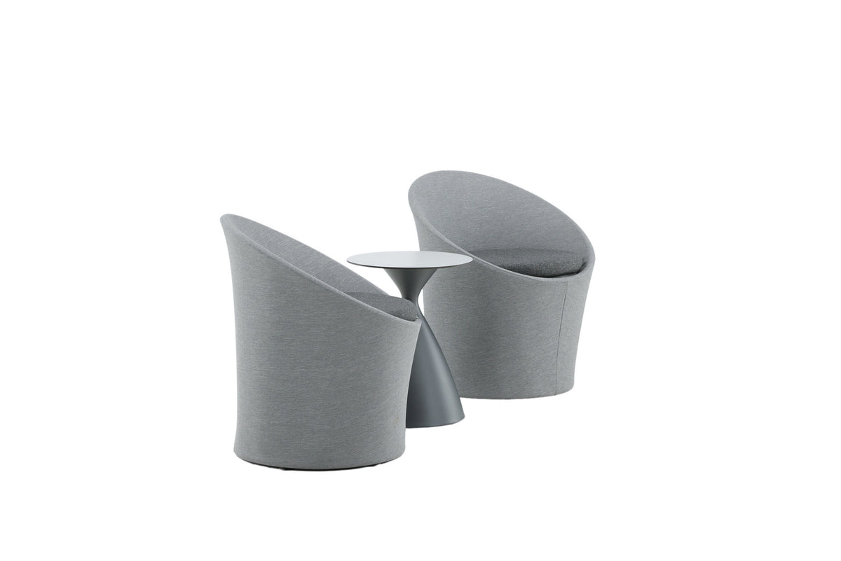 Spoga Lounge Outdoorset ⌀40cm in Schwarz/Grau präsentiert im Onlineshop von KAQTU Design AG. Loungeset ist von Venture Home