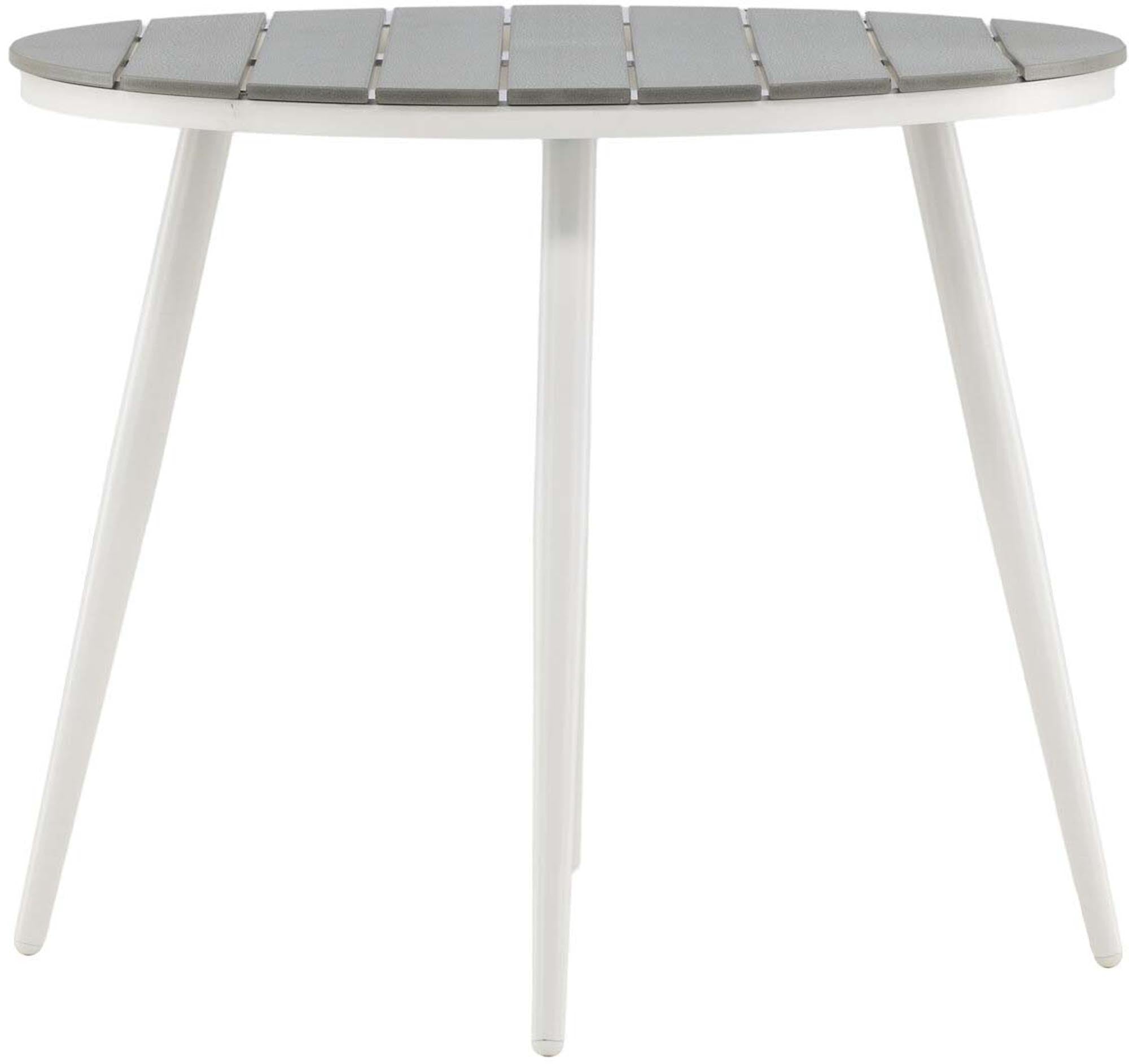 Eleganter runder Gartentisch von Venture Home, aus hochwertigem Aluminium, ideal für gesellige Momente im Freien, wetterfest und pflegeleicht.