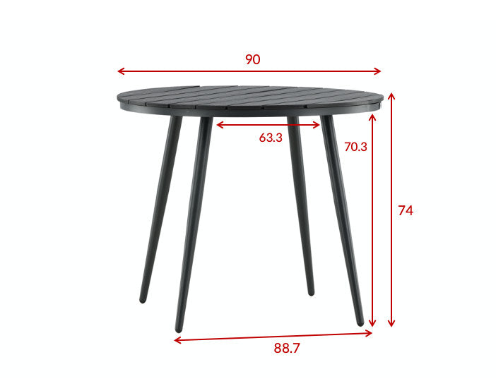 Break Gartentisch rund in Grau präsentiert im Onlineshop von KAQTU Design AG. Gartentisch ist von Venture Home