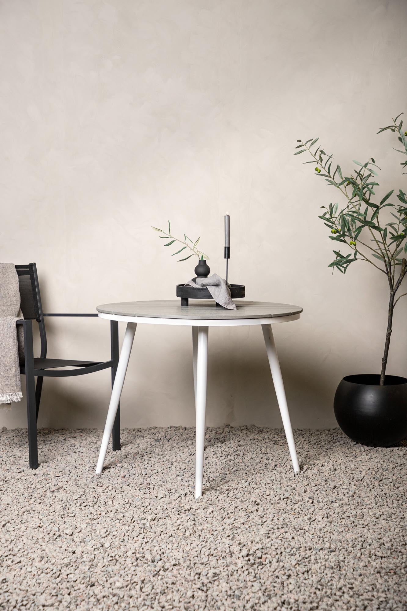 Runder Gartentisch von Venture Home, perfekt für den Aussenbereich, langlebig, wetterfest und elegant für Ihre Terrasse.