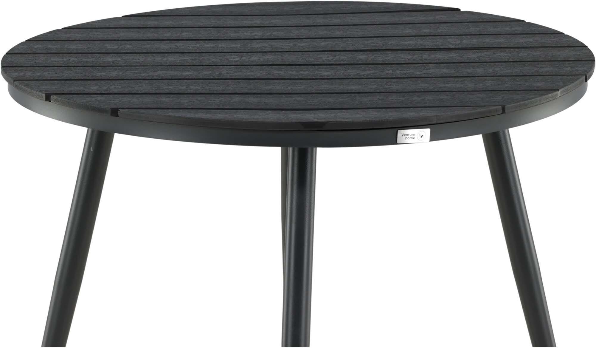 Moderner runder Gartentisch von Venture Home, robust und wetterfest, ideal für stilvolle Aussenbereiche.