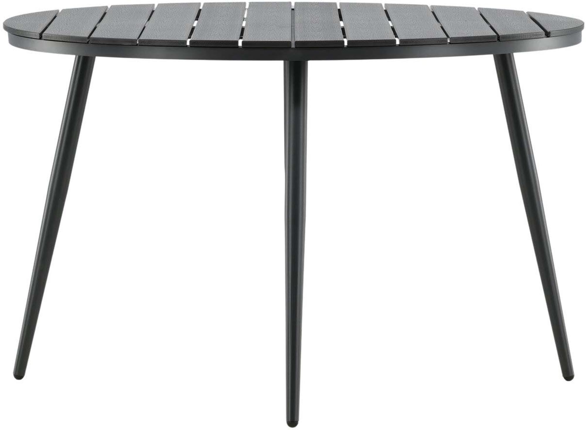 Runder Gartentisch von Venture Home, ideal für den Aussenbereich, stilvolles Design, robust und wetterbeständig.