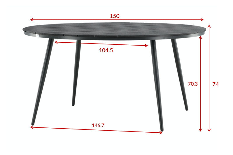 Break Gartentisch rund in Schwarz präsentiert im Onlineshop von KAQTU Design AG. Gartentisch ist von Venture Home
