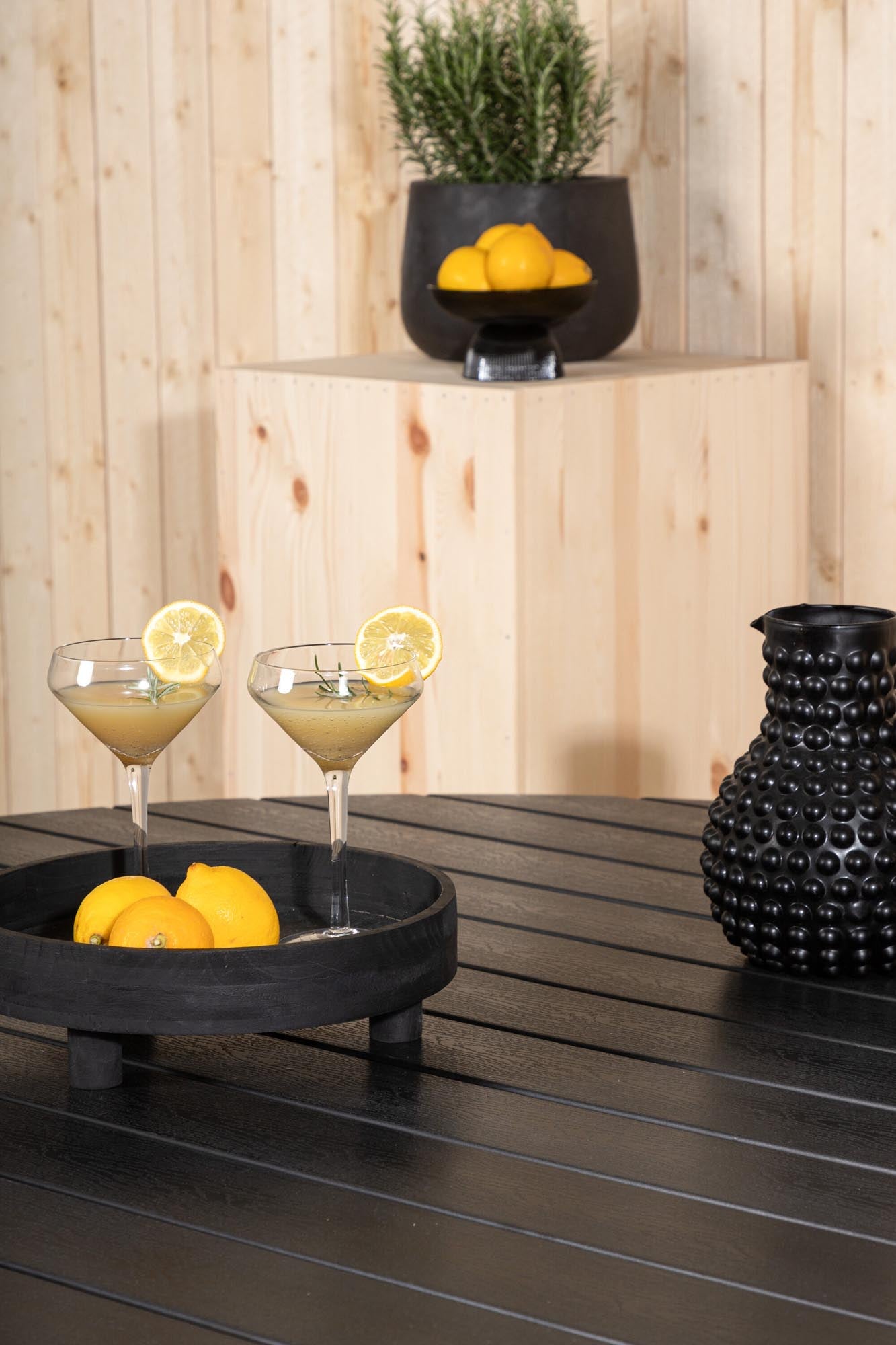 Runder Gartentisch von Venture Home, modern und wetterfest, perfekt für Terrasse oder Garten, langlebig und stilvoll.