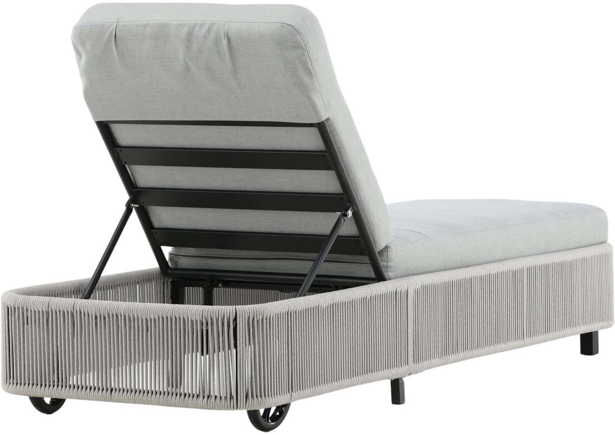 Genießen Sie ultimativen Komfort im Freien mit der Virya Sun Lounge von Venture Home. Robustes Aluminium, elegantes Design und praktische Mobilität.