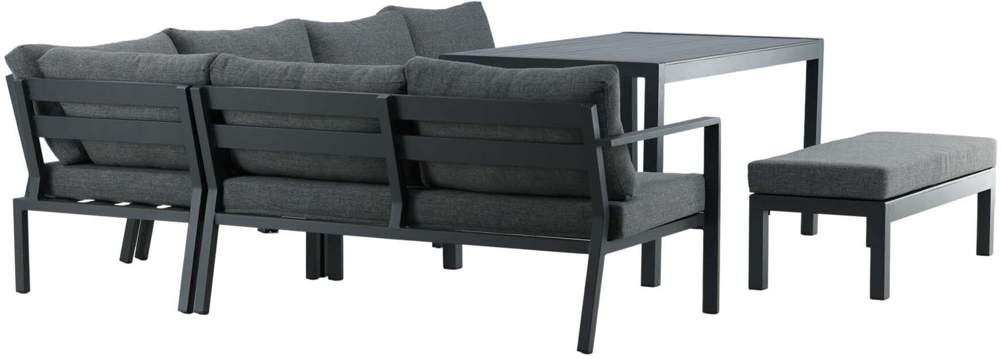 Entspannen Sie stilvoll im Freien mit dem Ramos Ecksofa Outdoorset 140cm von Venture Home – robust, elegant und perfekt für gesellige Momente.