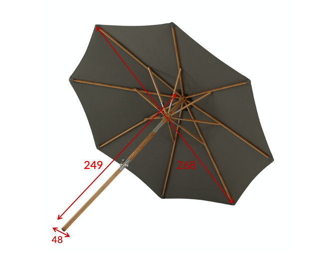 Cerox Sonnenschirm in Schwarz präsentiert im Onlineshop von KAQTU Design AG. Sonnenschirm ist von Venture Home