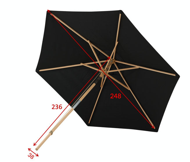 Corypho Sonnenschirm in Weiss präsentiert im Onlineshop von KAQTU Design AG. Sonnenschirm ist von Venture Home