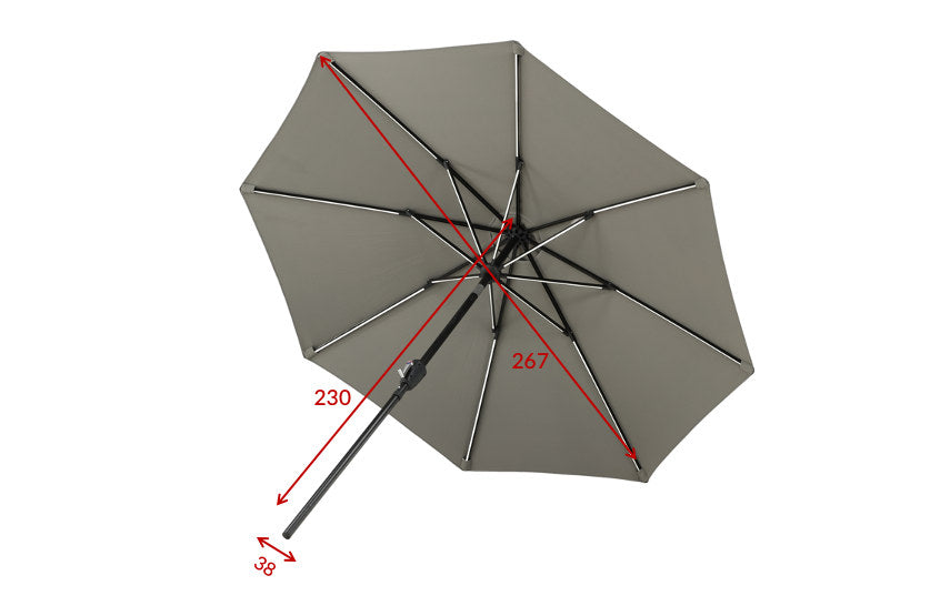 Sabal Sonnenschirm in Schwarz präsentiert im Onlineshop von KAQTU Design AG. Sonnenschirm ist von Venture Home