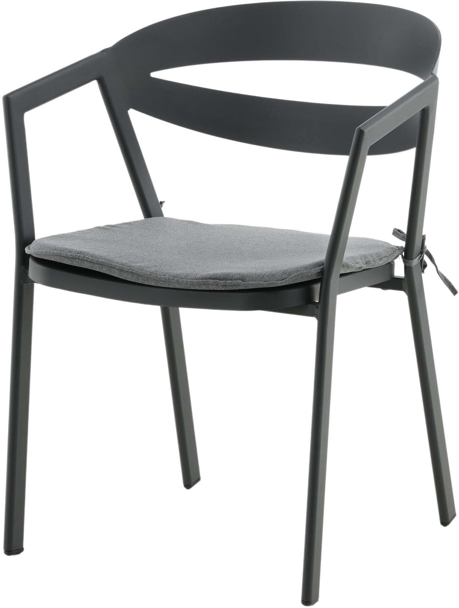 Der Slit Stuhl von Venture Home: stilvoller, komfortabler Gartenstuhl aus witterungsbeständigem Aluminium, ideal für Terrasse und Balkon.