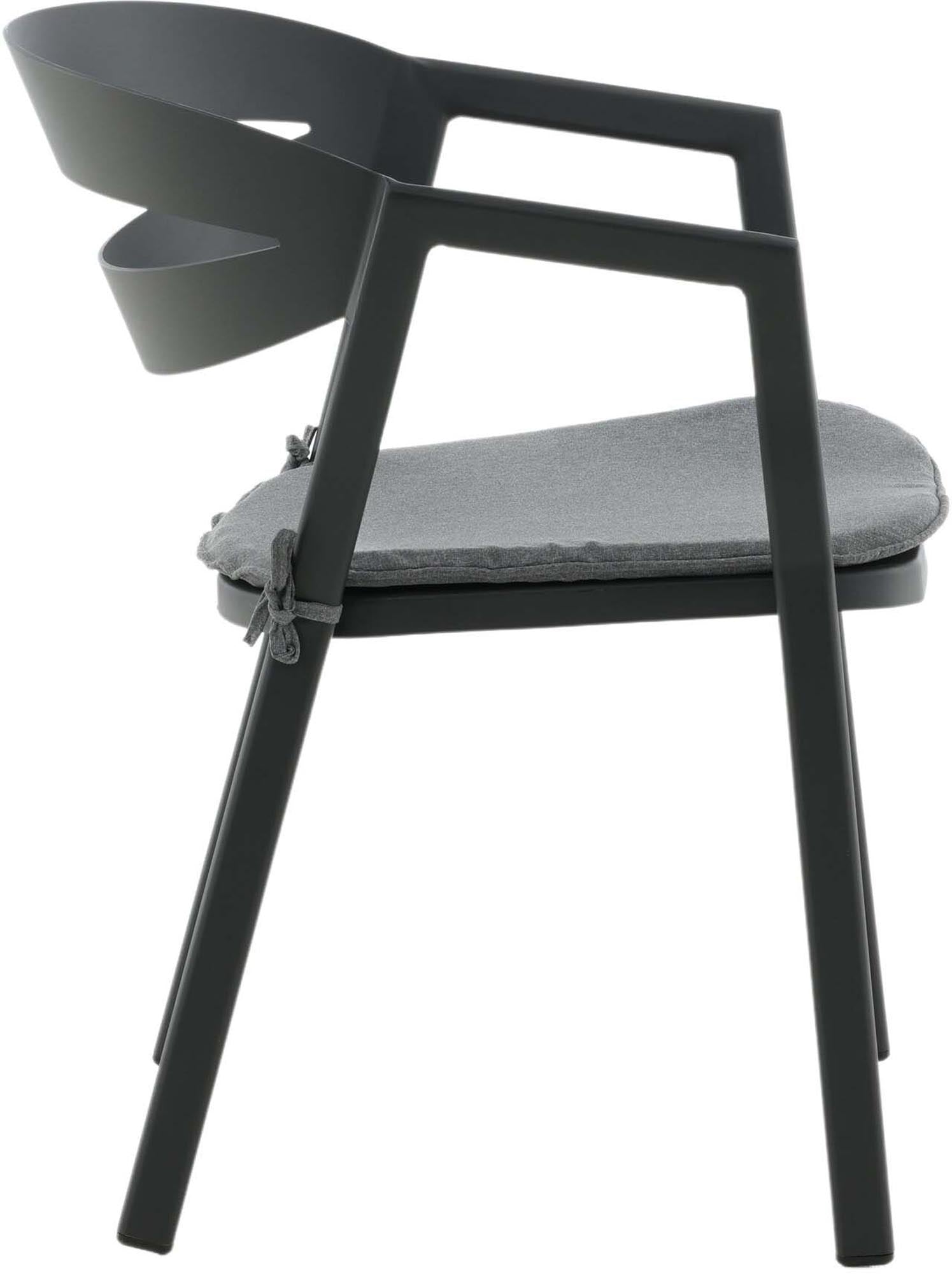 Entdecken Sie den Slit Stuhl von Venture Home – der perfekte, stilvolle und wetterfeste Gartenstuhl mit Armlehnen für Ihre Terrasse.