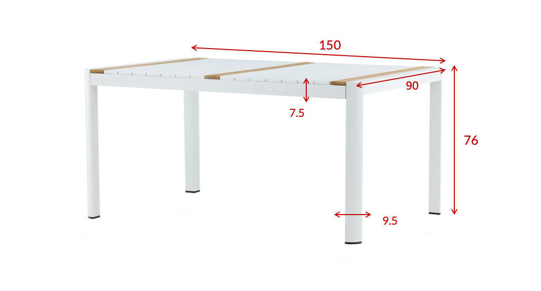 Togo Gartentisch in Weiss präsentiert im Onlineshop von KAQTU Design AG. Gartentisch ist von Venture Home