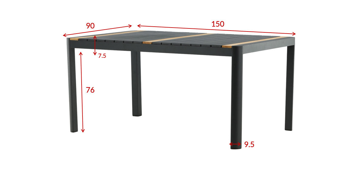 Togo Gartentisch in Schwarz präsentiert im Onlineshop von KAQTU Design AG. Gartentisch ist von Venture Home