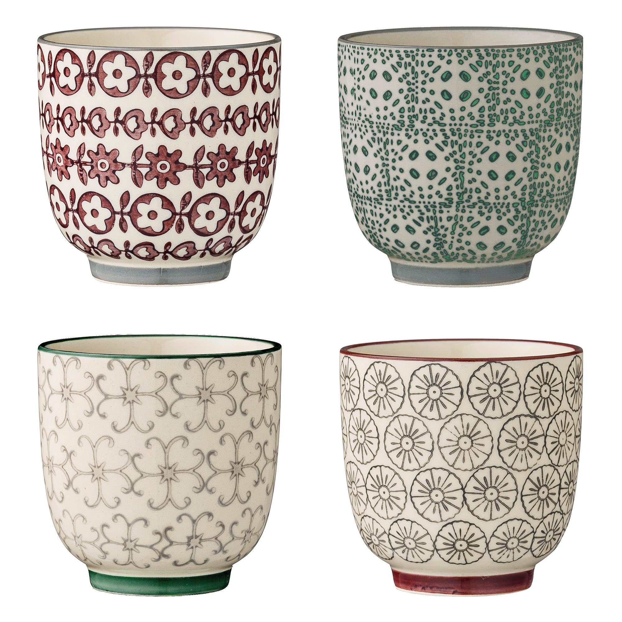 Grüne Steingut-Tasse Karine von Bloomingville – skandinavisches Design.