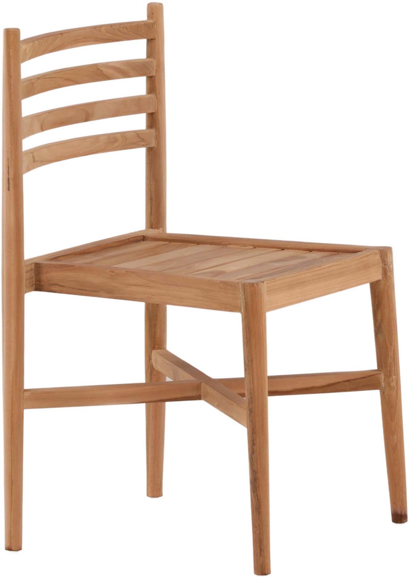 Genießen Sie stilvolle Entspannung im Freien mit dem Kenya Stuhl von Venture Home. Aus robustem Teakholz, stapelbar und perfekt für jeden Anlass.