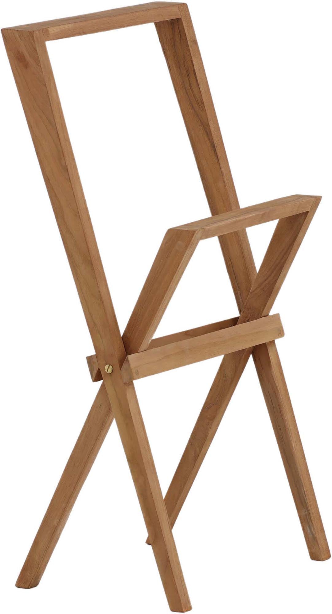 Eleganter Kleiderbügel aus robustem Teakholz, perfekt für jeden Raum. Praktisch, platzsparend und ein echter Blickfang in Ihrem Zuhause.