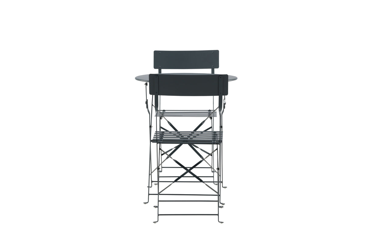 Marseille Café Outdoorset ⌀60cm/2St. in Dunkelgrau präsentiert im Onlineshop von KAQTU Design AG. Gartentischset ist von Venture Home