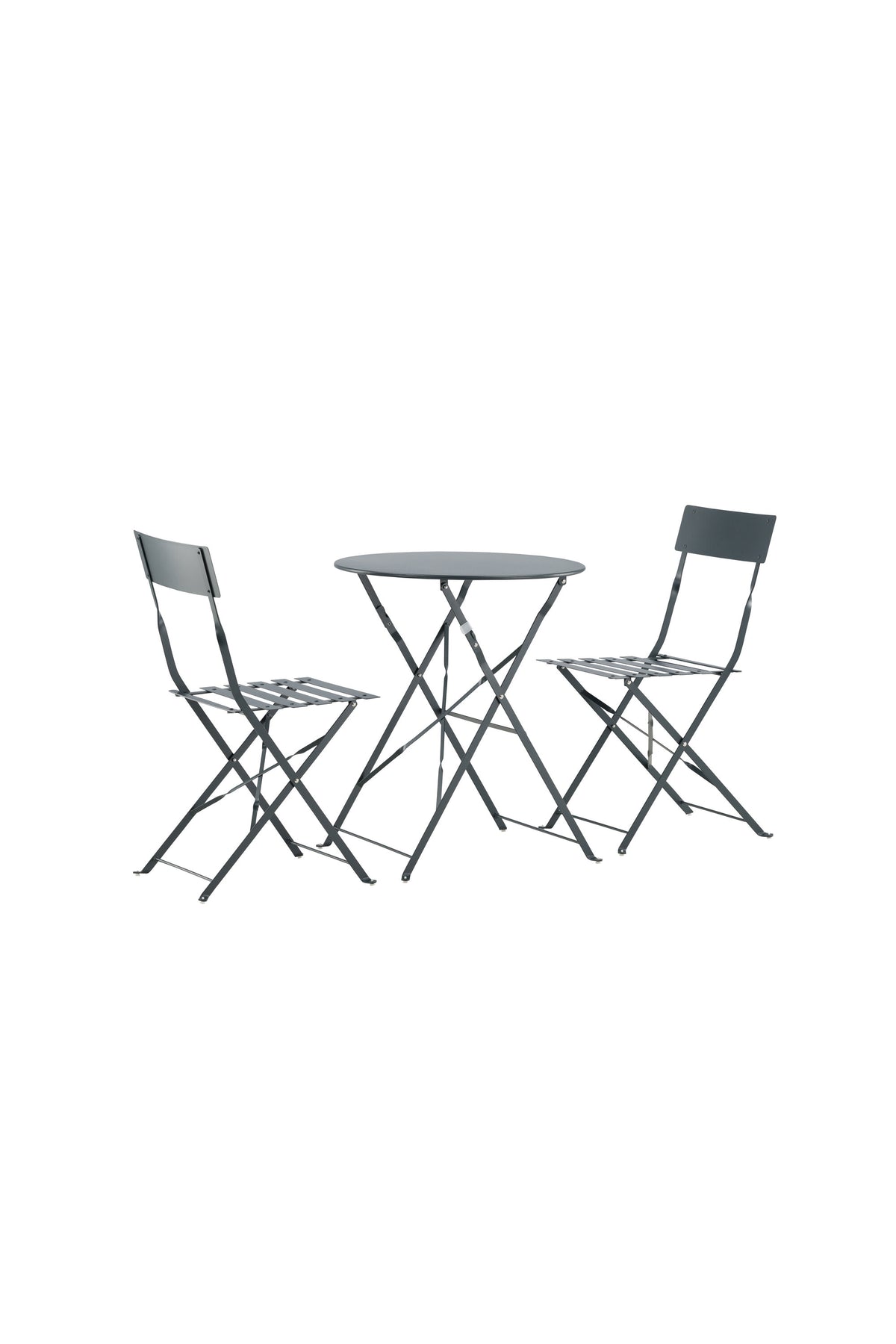 Marseille Café Outdoorset ⌀60cm/2St. in Dunkelgrau präsentiert im Onlineshop von KAQTU Design AG. Gartentischset ist von Venture Home