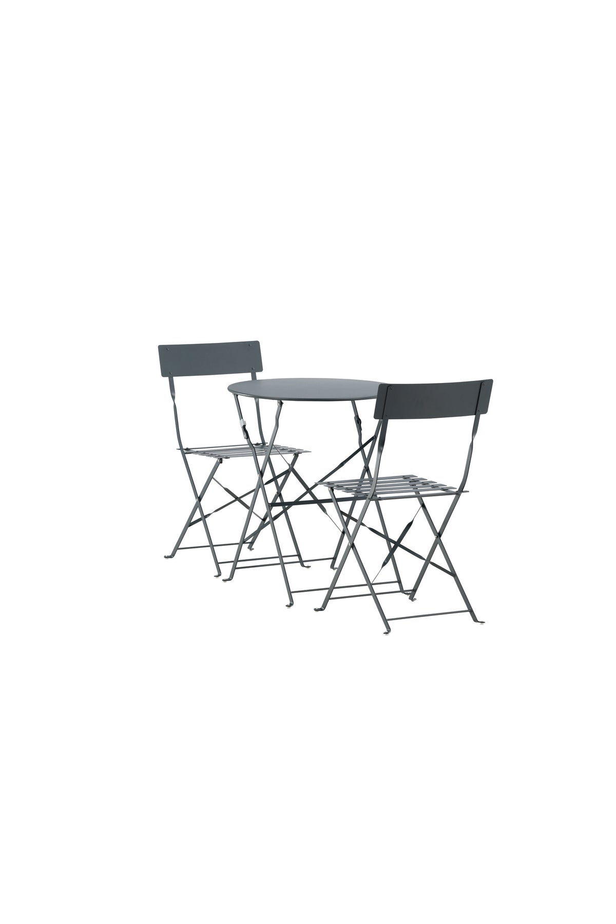 Marseille Café Outdoorset ⌀60cm/2St. in Dunkelgrau präsentiert im Onlineshop von KAQTU Design AG. Gartentischset ist von Venture Home