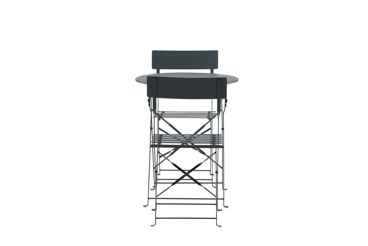 Marseille Café Outdoorset ⌀60cm/2St. in Dunkelgrau präsentiert im Onlineshop von KAQTU Design AG. Gartentischset ist von Venture Home