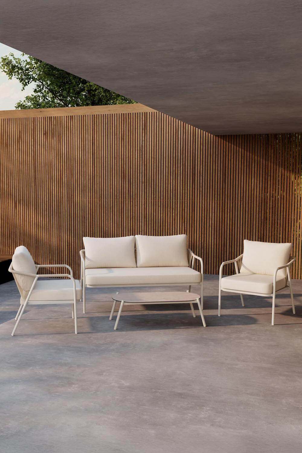 Sicily Lounge-Set in präsentiert im Onlineshop von KAQTU Design AG. Loungeset ist von Venture Home