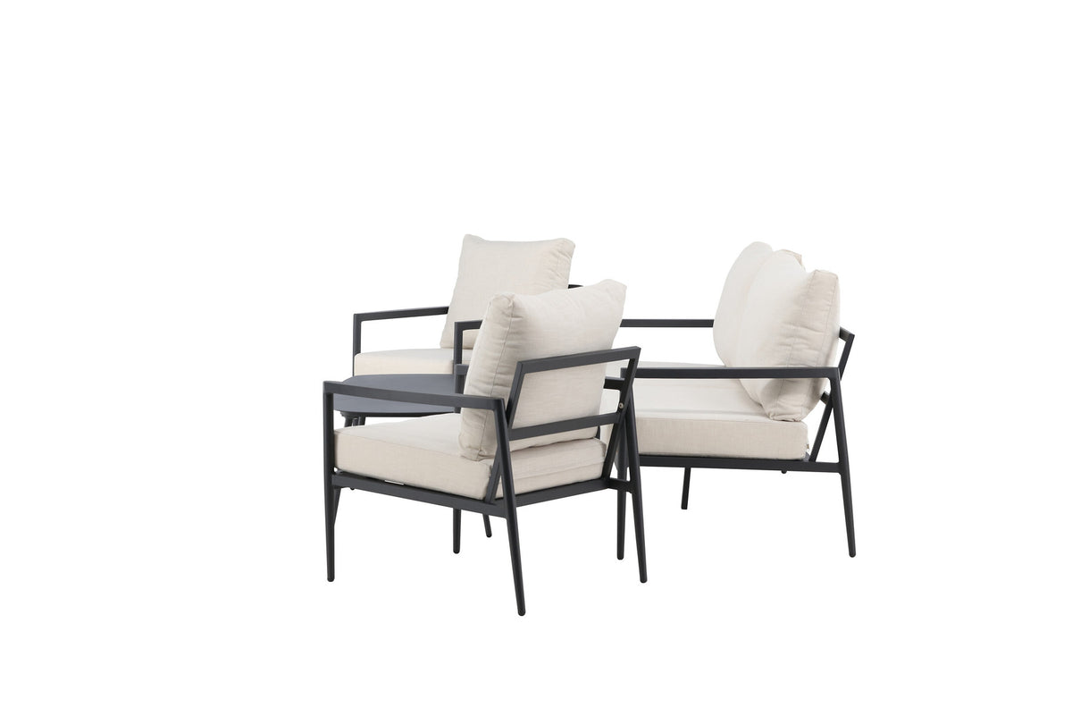 Taromina Lounge Set in Schwarz präsentiert im Onlineshop von KAQTU Design AG. Loungeset ist von Venture Home