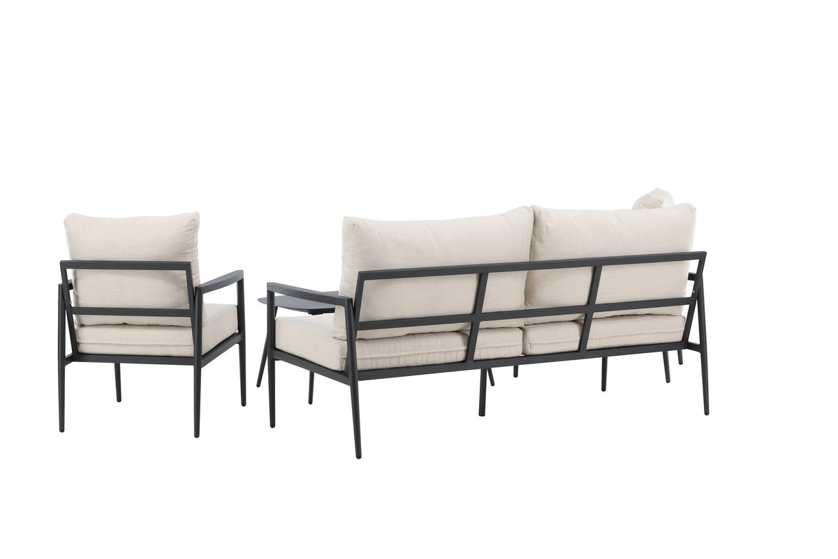 Taromina Lounge Set in Schwarz präsentiert im Onlineshop von KAQTU Design AG. Loungeset ist von Venture Home