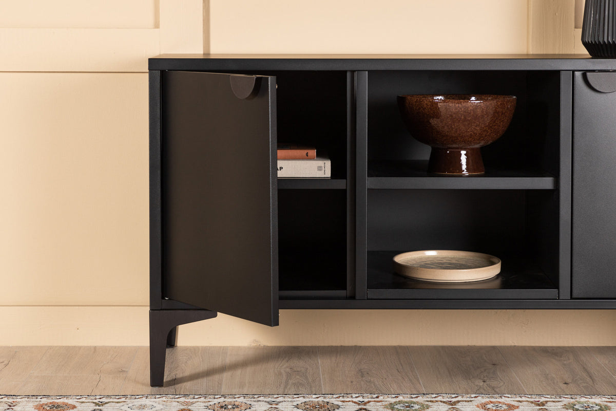 Piring TV-Ständer in Schwarz präsentiert im Onlineshop von KAQTU Design AG. TV-Möbel ist von Venture Home