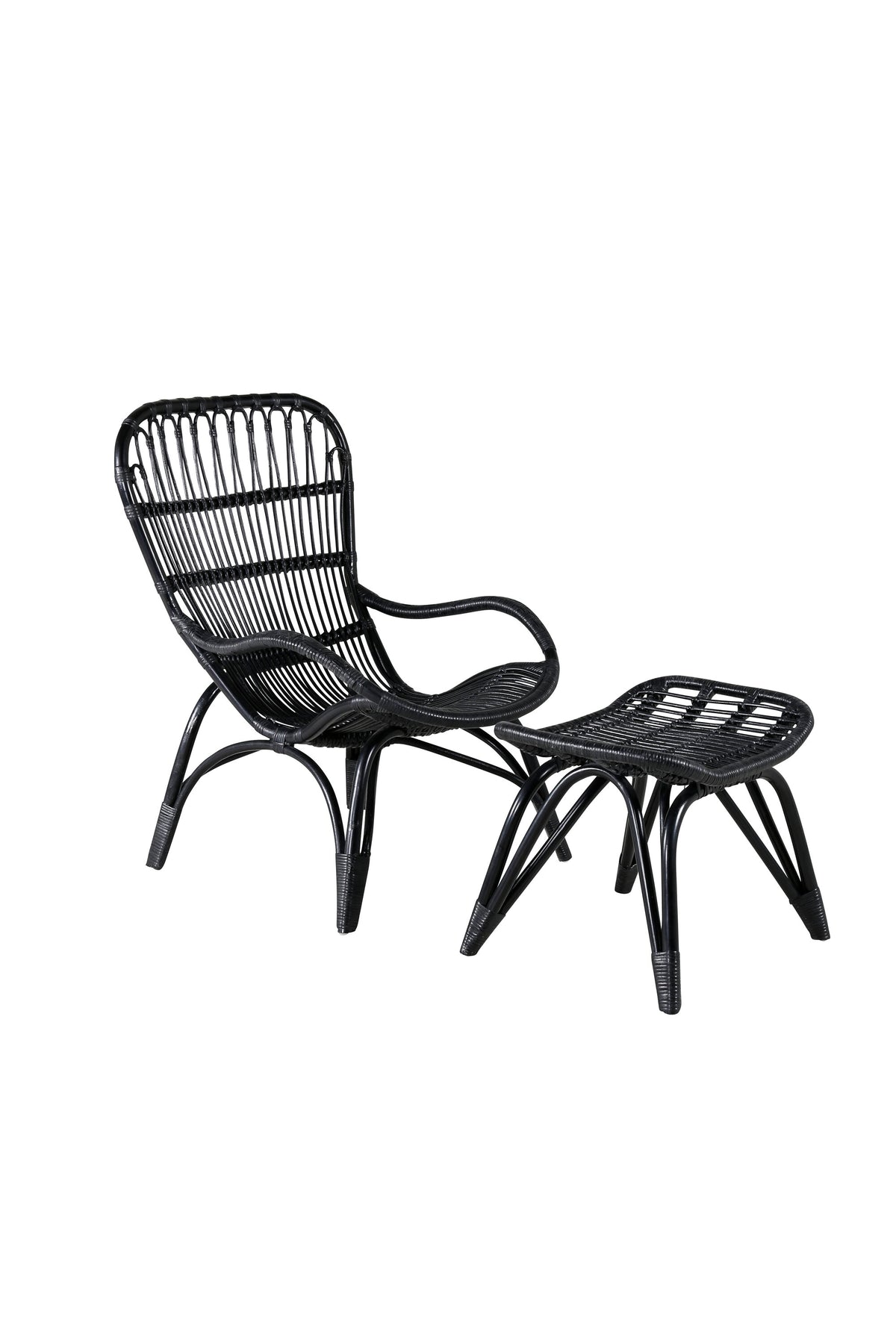 Ella Lounge Stuhl in Black präsentiert im Onlineshop von KAQTU Design AG. Outdoor-Sessel ist von Venture Home