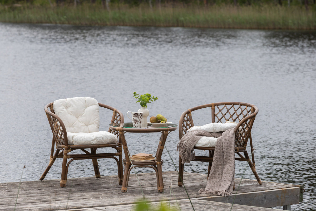 Wera Tischset in Off-White präsentiert im Onlineshop von KAQTU Design AG. Gartentischset ist von Venture Home